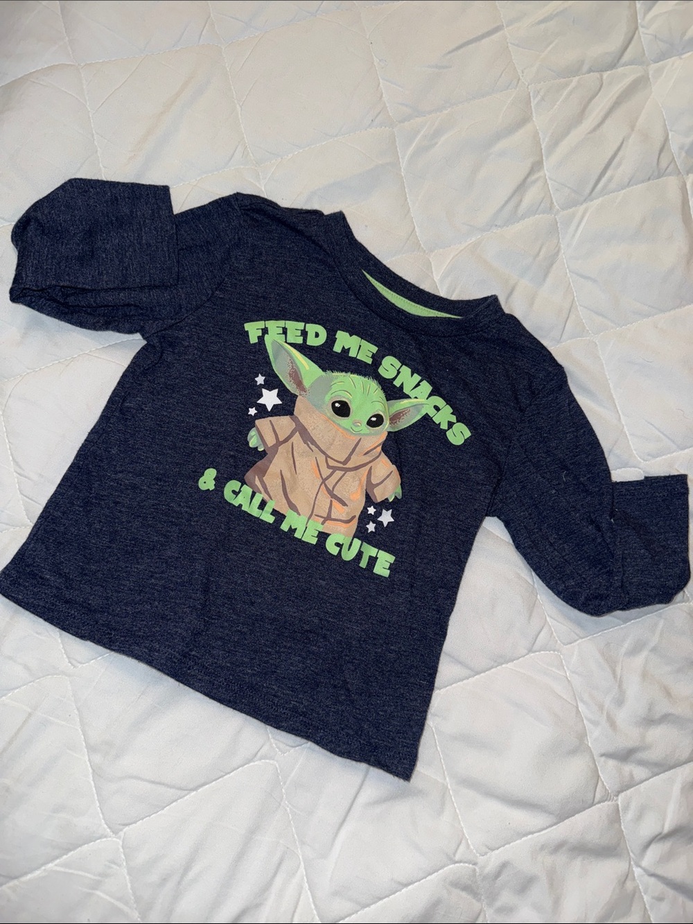 3T starwars Kids Navy 'Feed Me Snacks & Call Me Cute' Graphic Tee